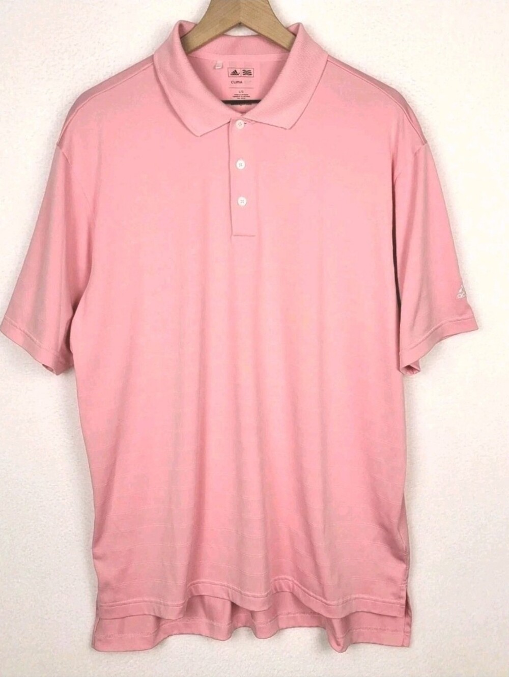 Adidas ClimaLite Golf Polo Shirt Men's Large Pink Performance‎ Smart Casual